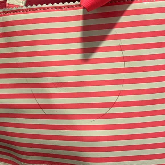 Kate Spade Neon Pink Striped Tote - Picture 7 of 7